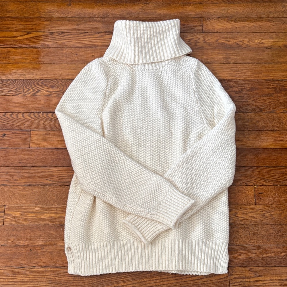 Madewell Cream Turtleneck Sweater